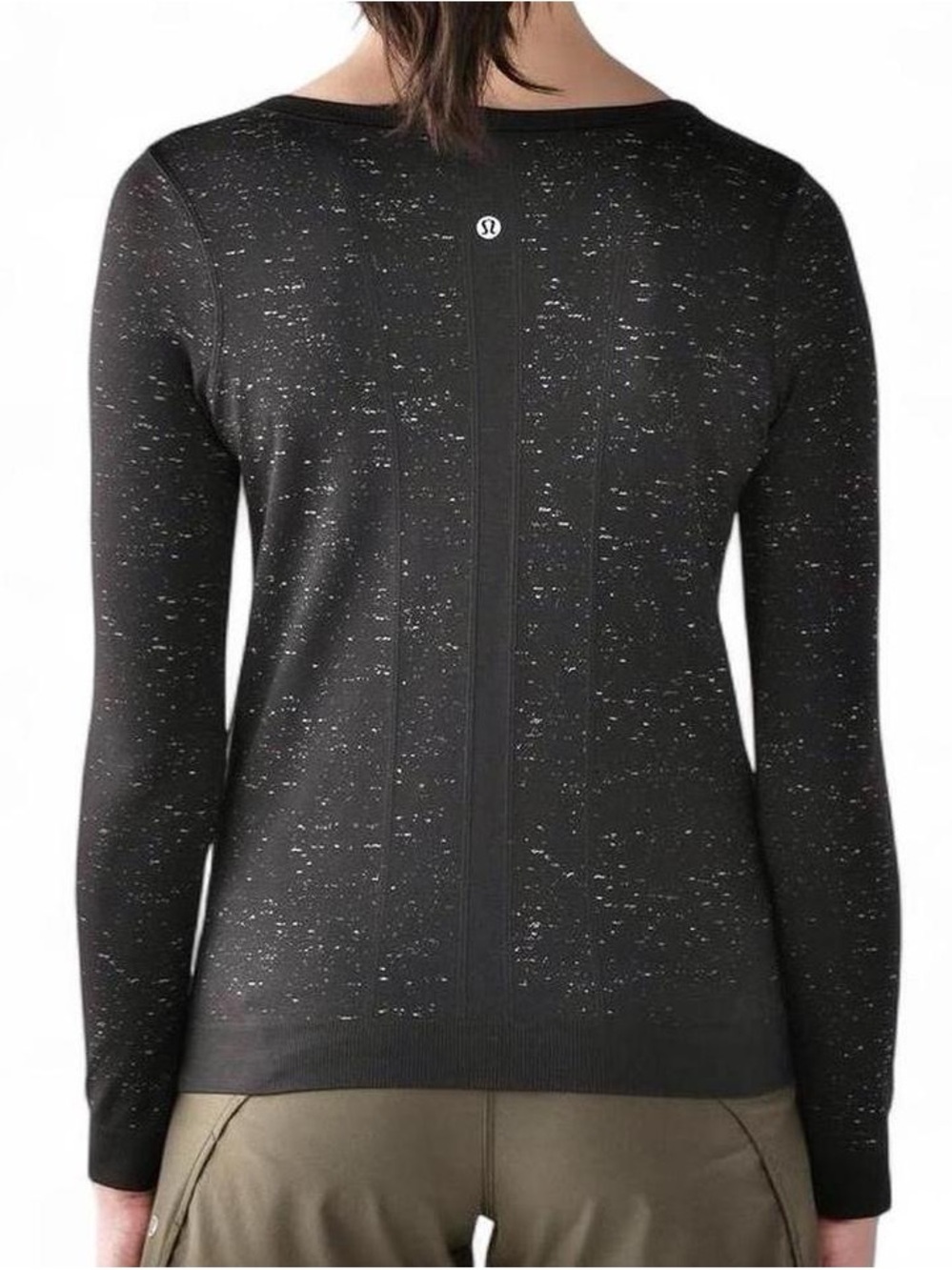 Lululemon Long Sleeve Swiftly Tech Top Breeze Speckled Black White